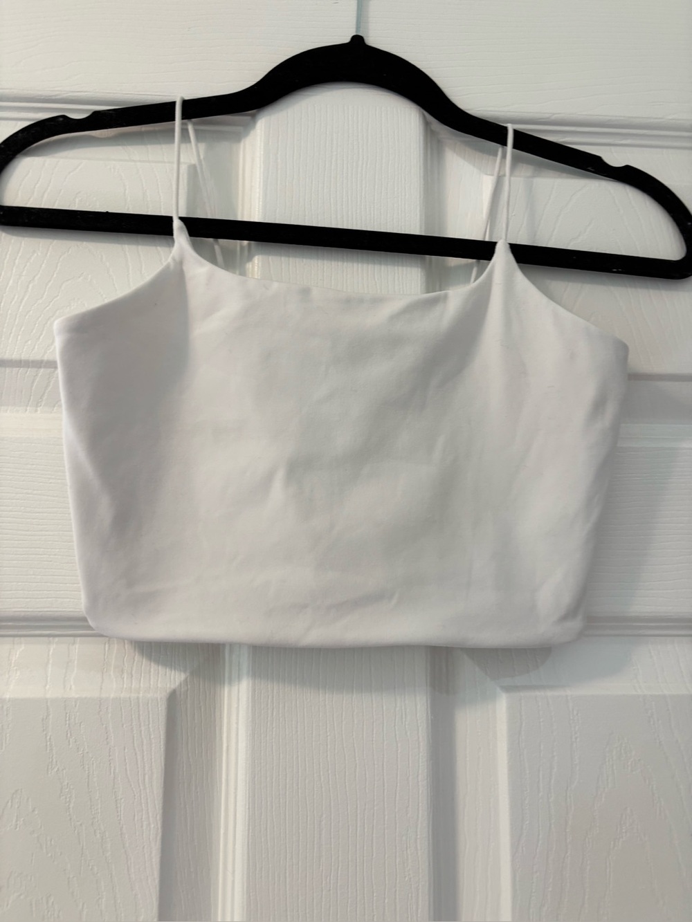 Garage White Spaghetti Strap Crop Camisole